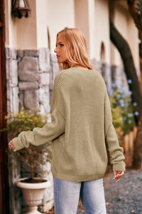 Round Neck Sweater with Pocket - Pahabu - Women's Clothing & Shop