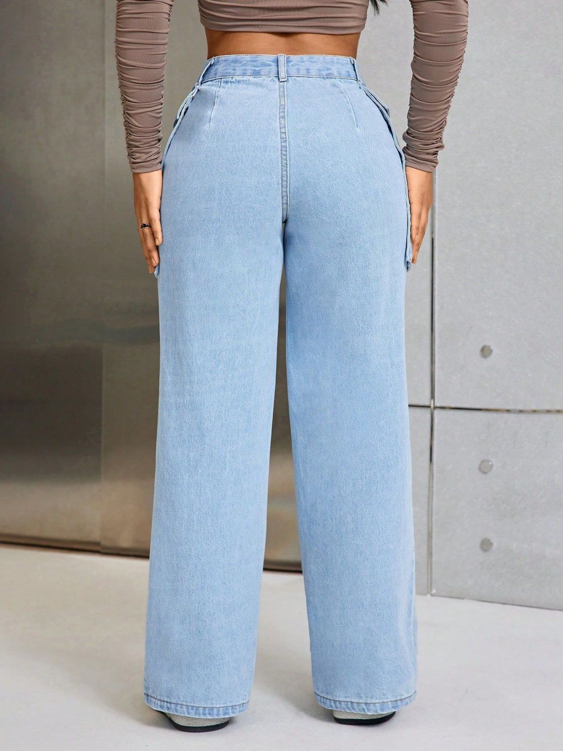 Wide Leg Jeans with Pockets - Pahabu - Women's Clothing & Shop