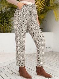 Ivy Lane Tied Printed Pants with Pockets - Pahabu - Women's Clothing & Shop