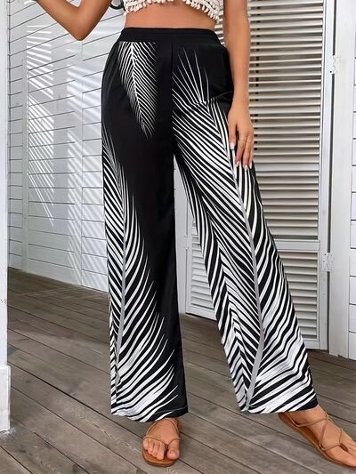 Printed Wide Leg Pants - Pahabu - Women's Clothing & Shop