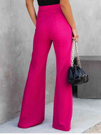 Front Slit Flare Leg Pants - Pahabu - Women's Clothing & Shop