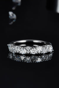 1 Carat Moissanite 925 Sterling Silver Half-Eternity Ring - Pahabu - Women's Clothing & Shop
