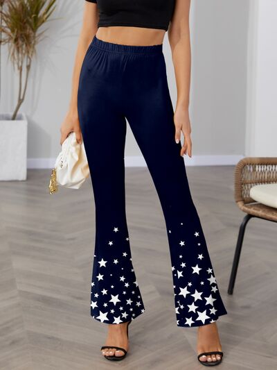 FAM-FAM Star Elastic Waist Bootcut Pants - Pahabu - Women's Clothing & Shop