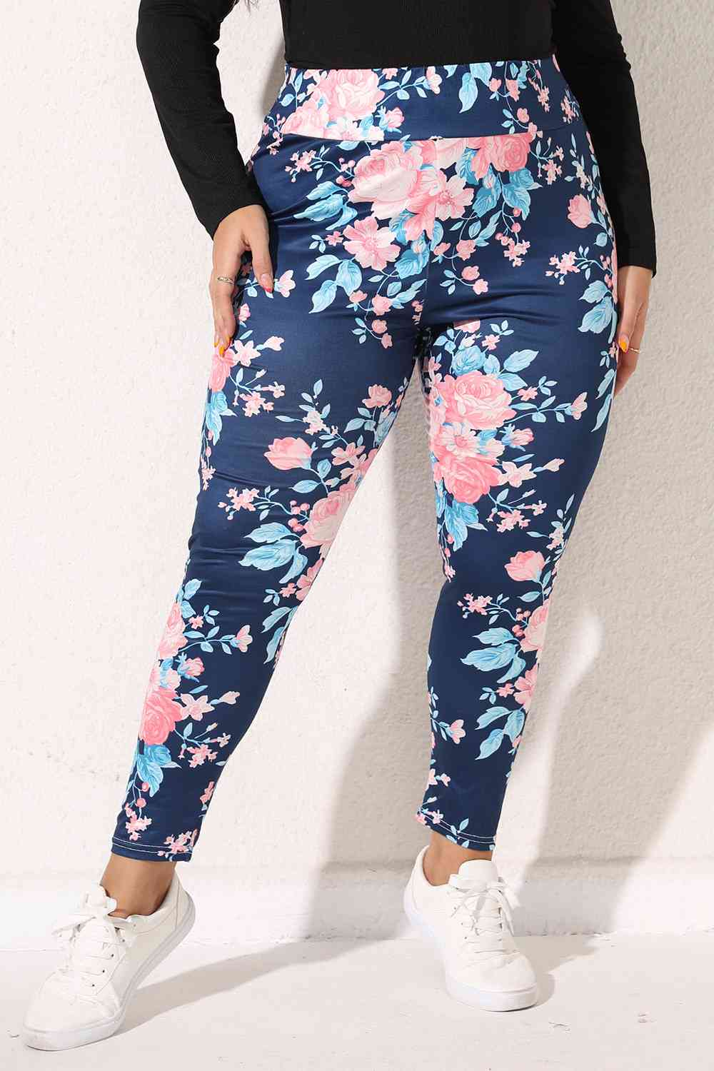 Plus Size Floral Print Legging - Pahabu - Women's Clothing & Shop