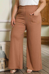 Plus Size Wide Leg Pants with Pockets - Pahabu - Women's Clothing & Shop