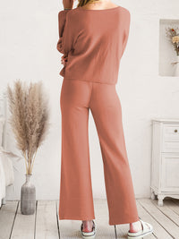 Long Sleeve Lounge Top and Drawstring Pants Set - Pahabu - Women's Clothing & Shop