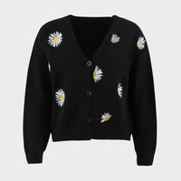Flower Button Front Dropped Shoulder Cardigan - Pahabu - Women's Clothing & Shop