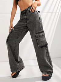 Wide Leg Jeans with Pockets - Pahabu - Women's Clothing & Shop