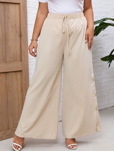 Tied Wide Leg Pants - Pahabu - Women's Clothing & Shop