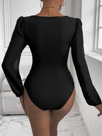 Perfee Sweetheart Neck Long Sleeve Bodysuit - Pahabu - Women's Clothing & Shop