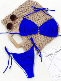 Frill Trill Halter Neck Bikini Set - Pahabu - Women's Clothing & Shop
