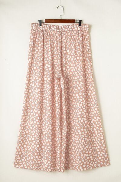 Floral Wide Leg Pants - Pahabu - Women's Clothing & Shop