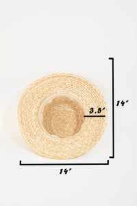 Fame Strap Wide Brim Straw Hat