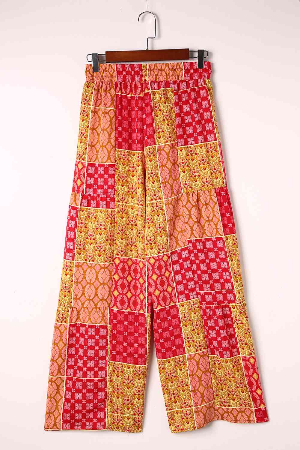 Bohemian Patchwork Drawstring Wide Leg Pants - Pahabu - Women's Clothing & Shop