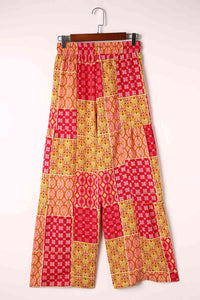 Bohemian Patchwork Drawstring Wide Leg Pants - Pahabu - Women's Clothing & Shop