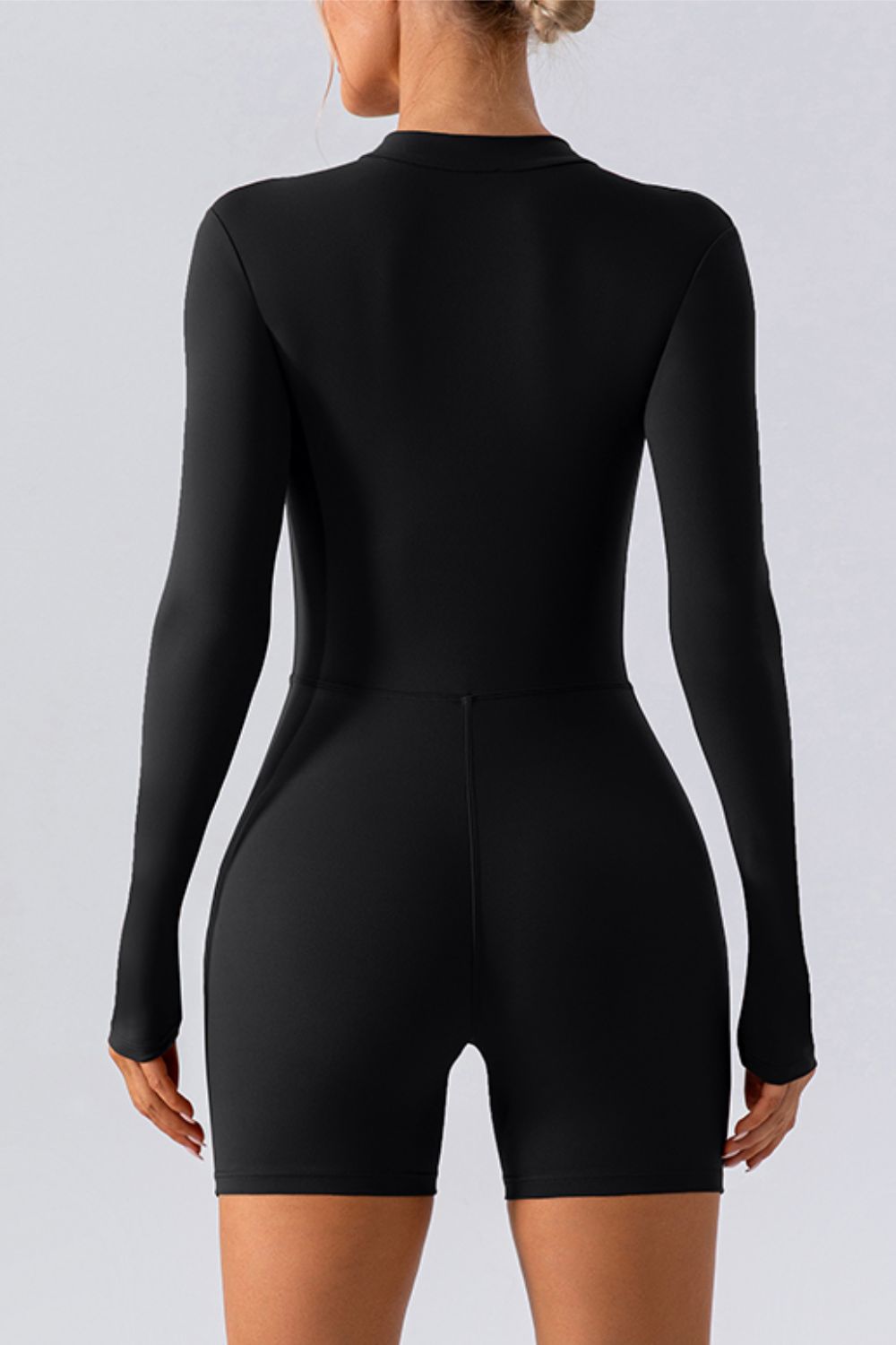 Half Zip Long Sleeve Active Romper - Pahabu - Women's Clothing & Shop