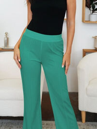 FAM-FAM Elastic Waist Bootcut Pants - Pahabu - Women's Clothing & Shop