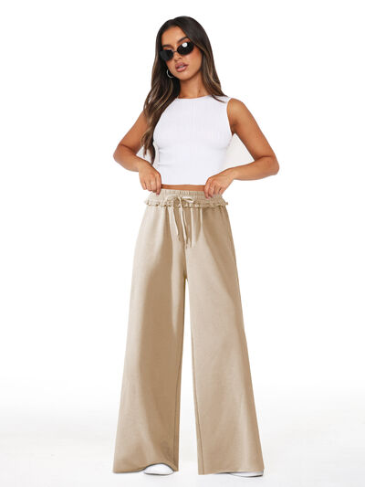 High Waist Wide Leg Pants - Pahabu - Women's Clothing & Shop