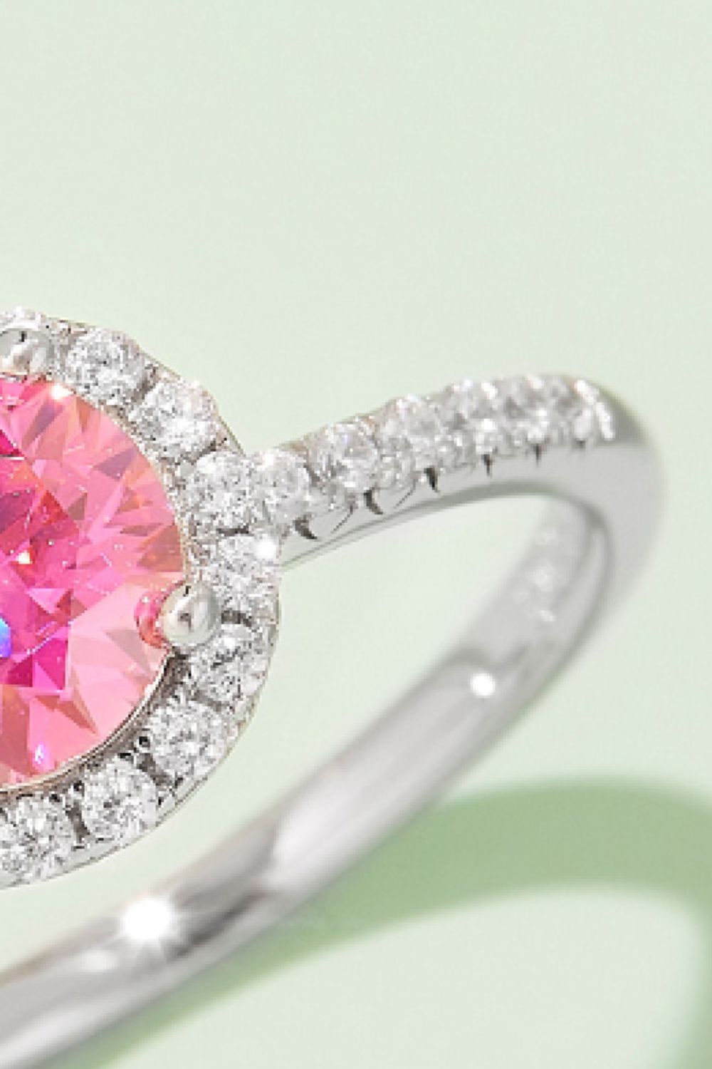 1 Carat Moissanite 925 Sterling Silver Halo Ring - Pahabu - Women's Clothing & Shop