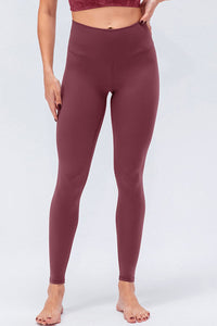 Wide Waistband Slim Fit Active Leggings - Pahabu - Women's Clothing & Shop