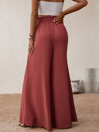 Perfee Frill Tied Wide Leg Pants - Pahabu - Women's Clothing & Shop