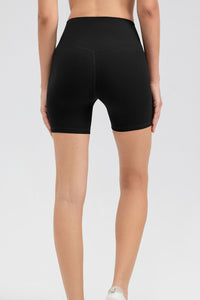 Wide Waistband Slim Fit Sports Shorts - Pahabu - Women's Clothing & Shop