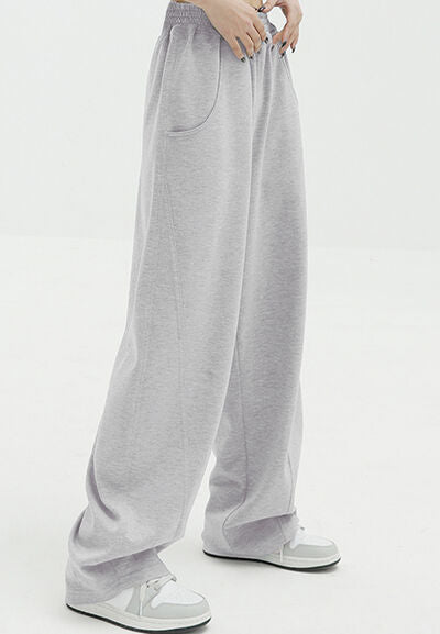 Elastic Waist Sweatpants with Pockets - Pahabu - Women's Clothing & Shop