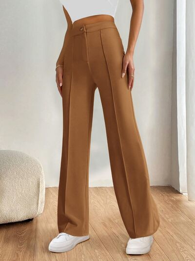 High Waist Wide Leg Pants - Pahabu - Women's Clothing & Shop