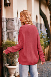 Round Neck Sweater with Pocket - Pahabu - Women's Clothing & Shop