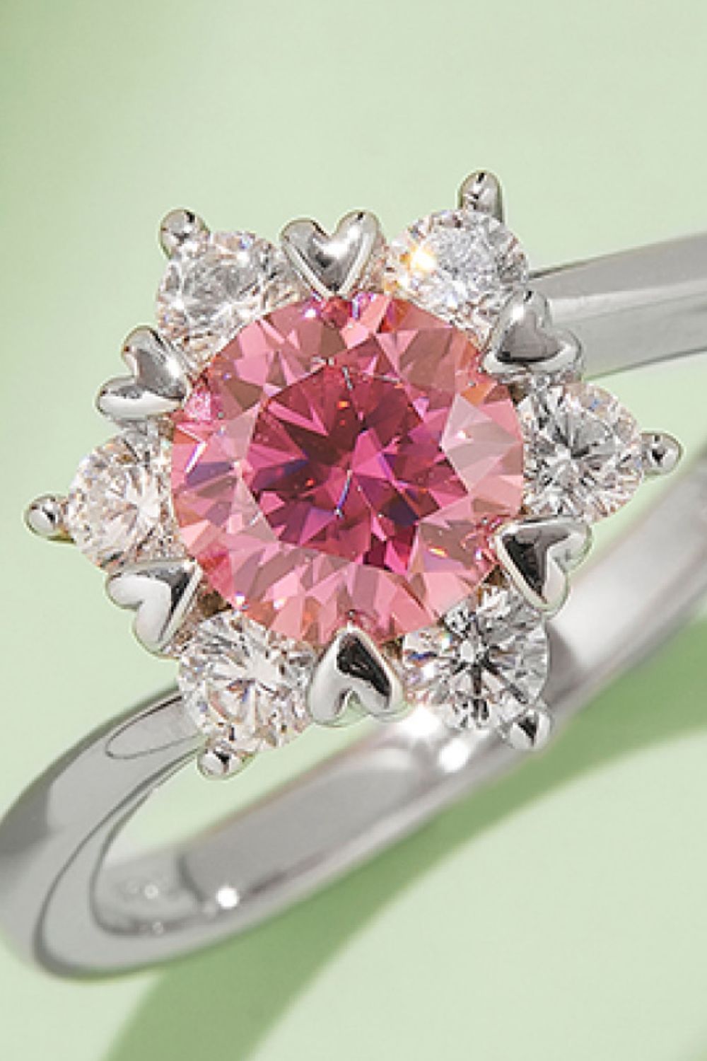 1 Carat Moissanite 925 Sterling Silver Cluster Ring - Pahabu - Women's Clothing & Shop