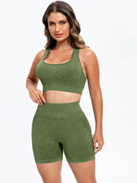 Scoop Neck Wide Strap Top and Shorts Active Set - Pahabu - Women's Clothing & Shop