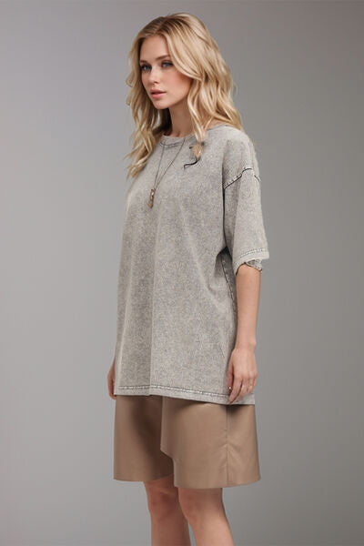 Basic Bae Round Neck Half Sleeve T-Shirt - Pahabu - Women's Clothing & Shop