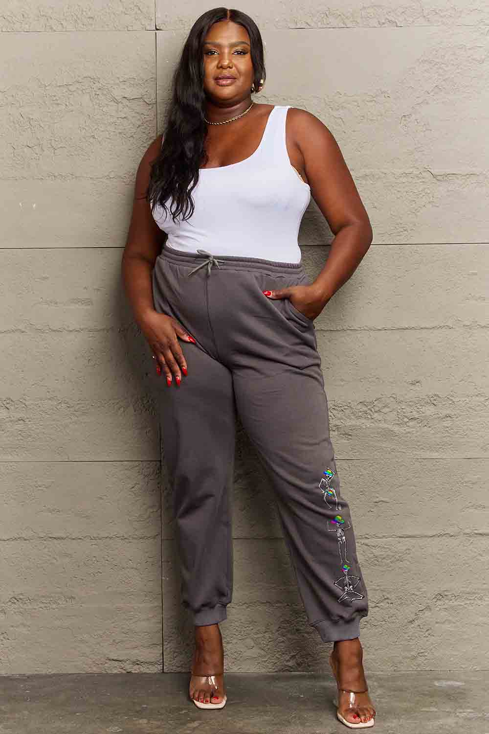 Simply Love Full Size SKELETON Graphic Sweatpants - Pahabu - Women's Clothing & Shop