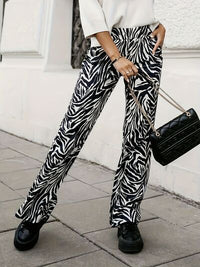Full Size Animal Print Elastic Waist Pants - Pahabu - Women's Clothing & Shop