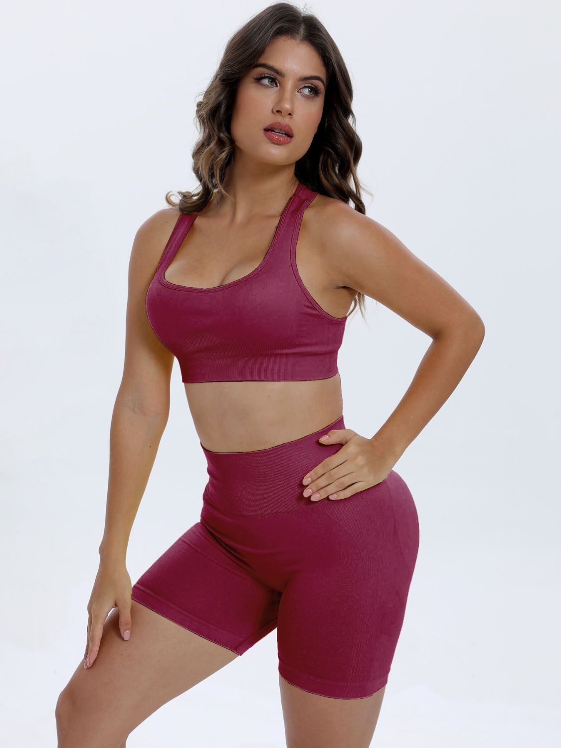 Scoop Neck Wide Strap Top and Shorts Active Set - Pahabu - Women's Clothing & Shop