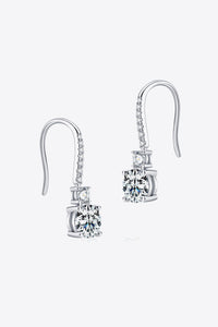 2 Carat Moissanite 925 Sterling Silver Drop Earrings - Pahabu - Women's Clothing & Shop