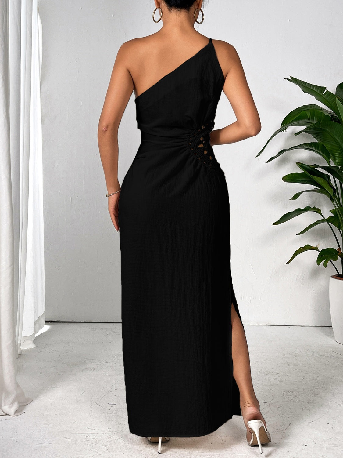 Honey Slit One Shoulder Sleeveless Maxi Dress - Pahabu - Women's Clothing & Shop