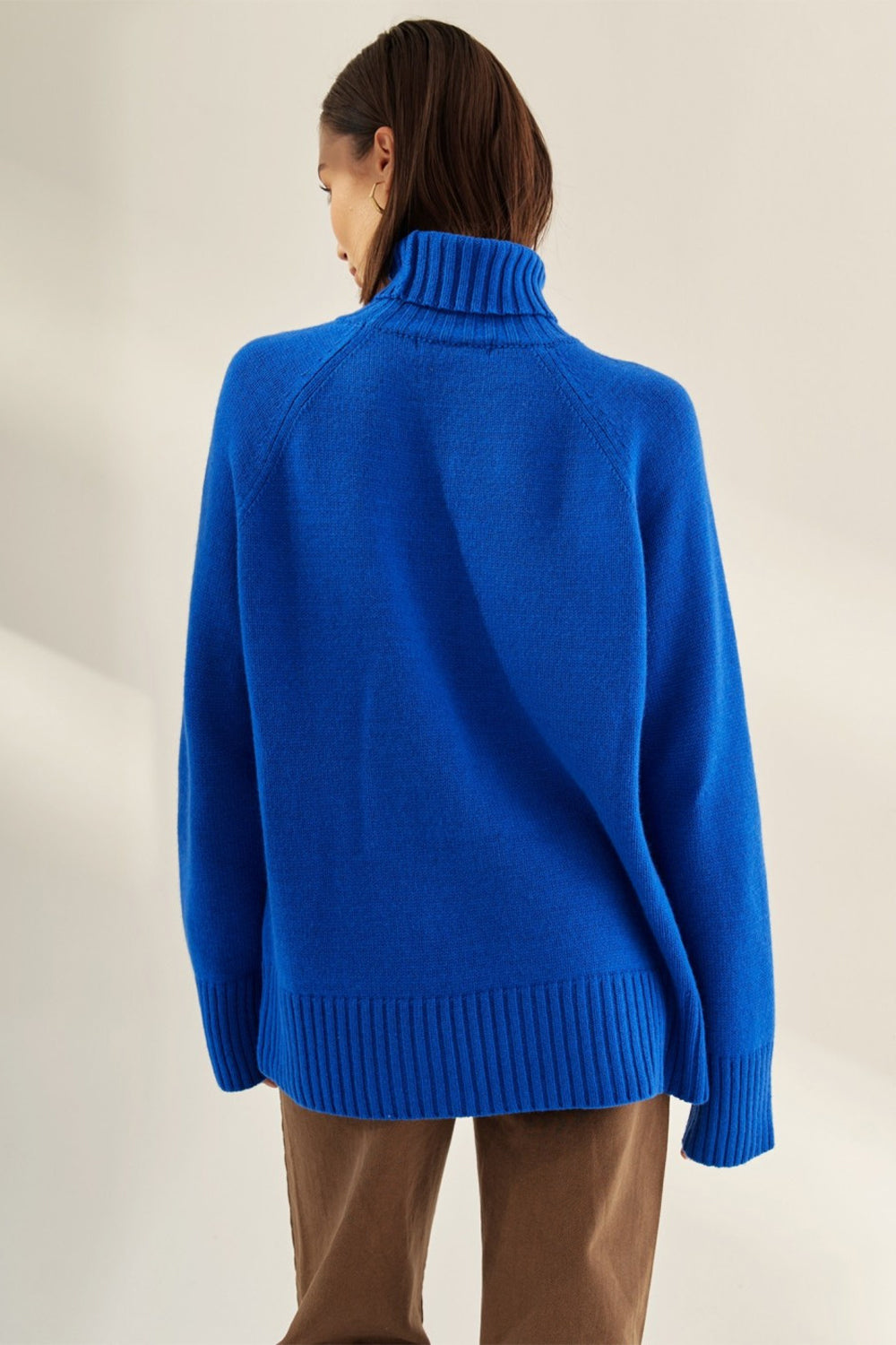 Turtle Neck Raglan Sleeve Sweater - Pahabu - Women's Clothing & Shop