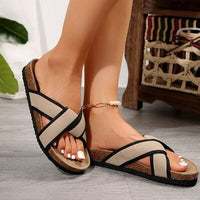 Contrast Open Toe Platform Sandals - Pahabu - Women's Clothing & Shop