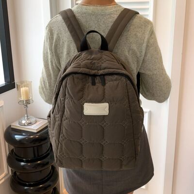 Quilted Polyester Backpack Bag - Pahabu - Women's Clothing & Shop