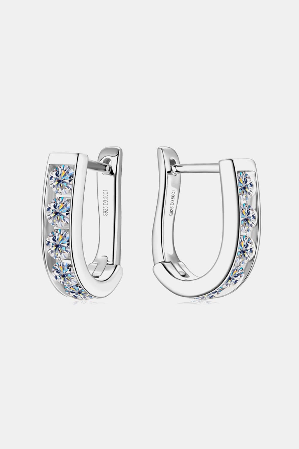 1 Carat Moissanite 925 Sterling Silver Earrings - Pahabu - Women's Clothing & Shop