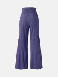 Tied Ruched Wide Leg Pants - Pahabu - Women's Clothing & Shop