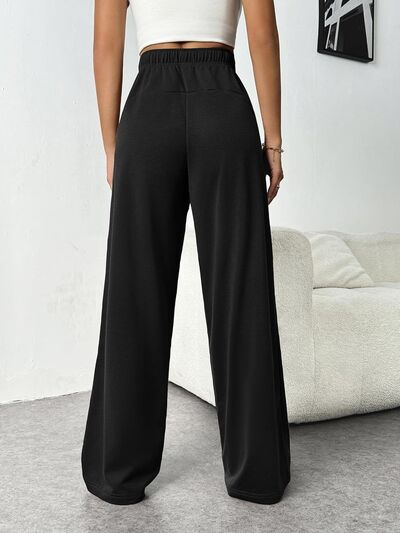Drawstring Wide Leg Pants with Pockets - Pahabu - Women's Clothing & Shop