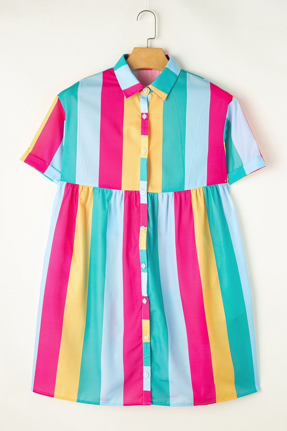 Color Block Half Sleeve Mini Dress - Pahabu - Women's Clothing & Shop