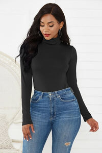 Turtleneck Long Sleeve Bodysuit - Pahabu - Women's Clothing & Shop