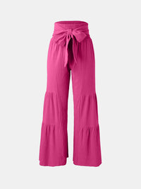 Tied Ruched Wide Leg Pants - Pahabu - Women's Clothing & Shop