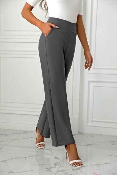 High Waist Straight Leg Pants - Pahabu - Women's Clothing & Shop