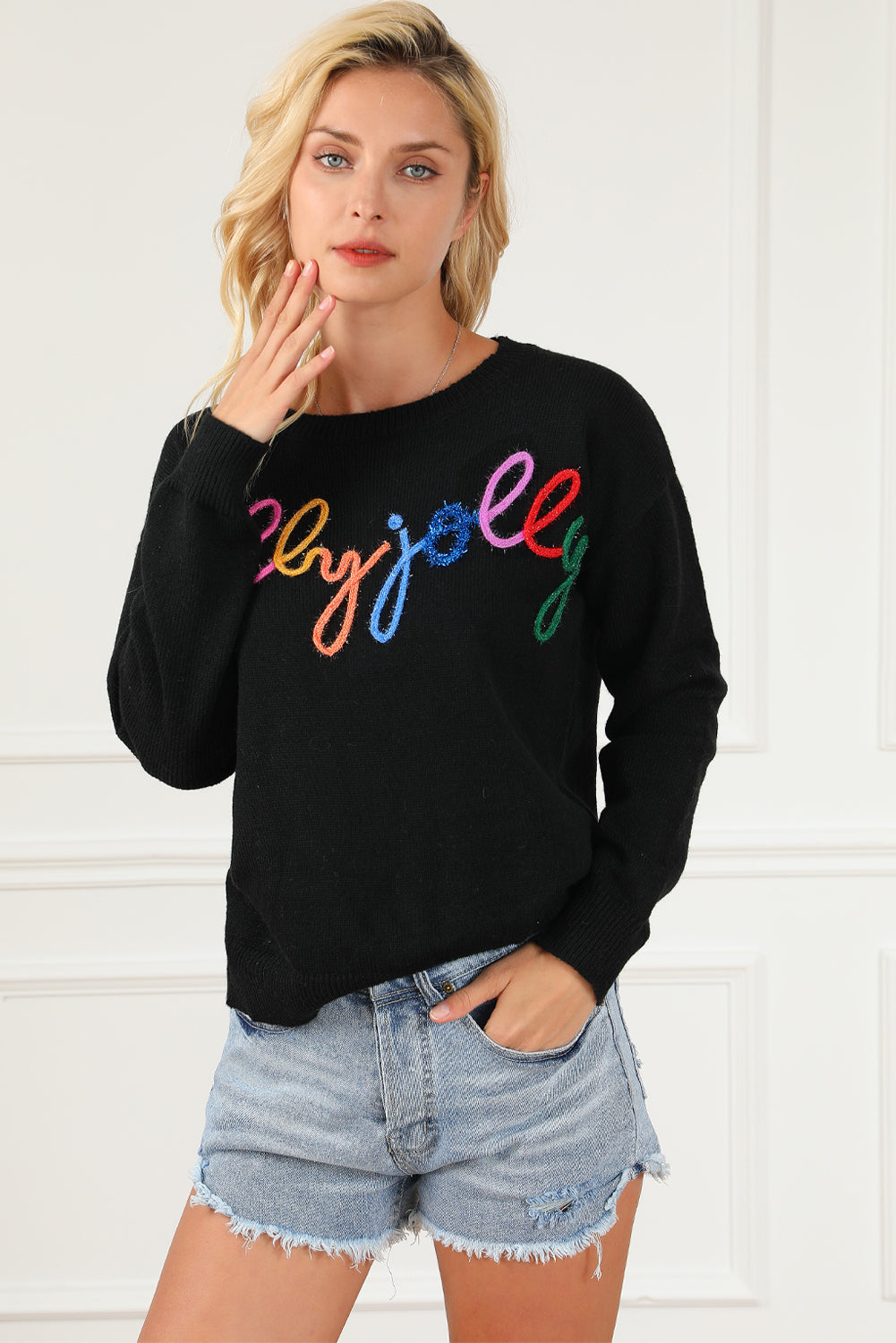 Round Neck Long Sleeve Sweater - Pahabu - Women's Clothing & Shop