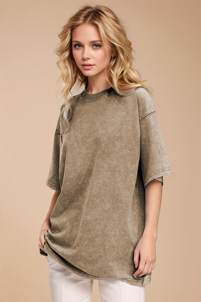 Basic Bae Round Neck Half Sleeve T-Shirt - Pahabu - Women's Clothing & Shop