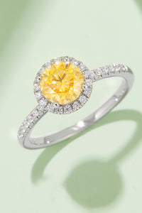 1 Carat Moissanite 925 Sterling Silver Halo Ring - Pahabu - Women's Clothing & Shop